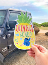 Load image into Gallery viewer, Ohana on Board Stitch Car Magnet
