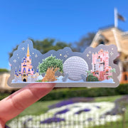 WDW Park Landmarks Transparent Sticker