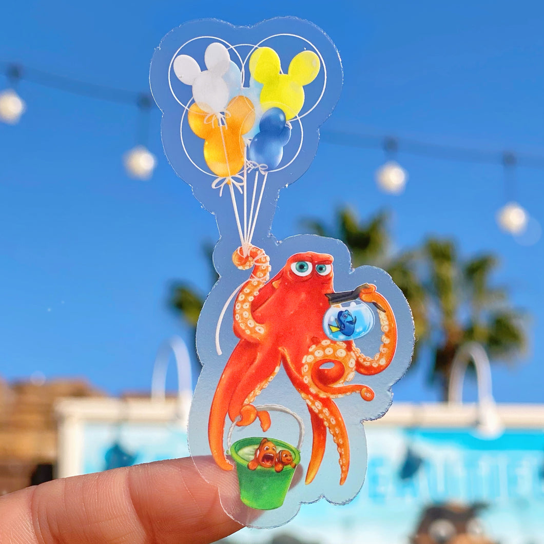 Nemo, Dory, & Hank Mickey Balloon Transparent Sticker