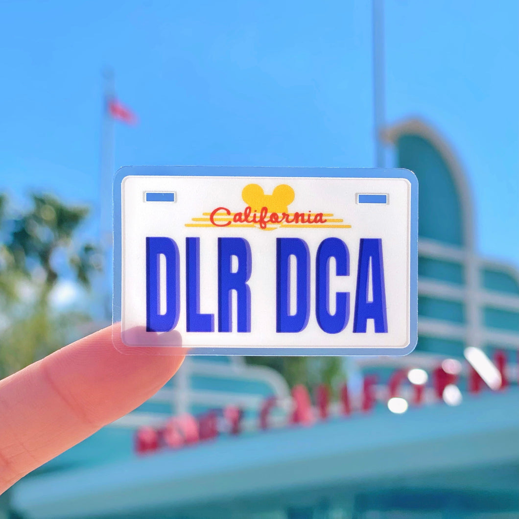 Disneyland CA License Plate Transparent Disney Sticker