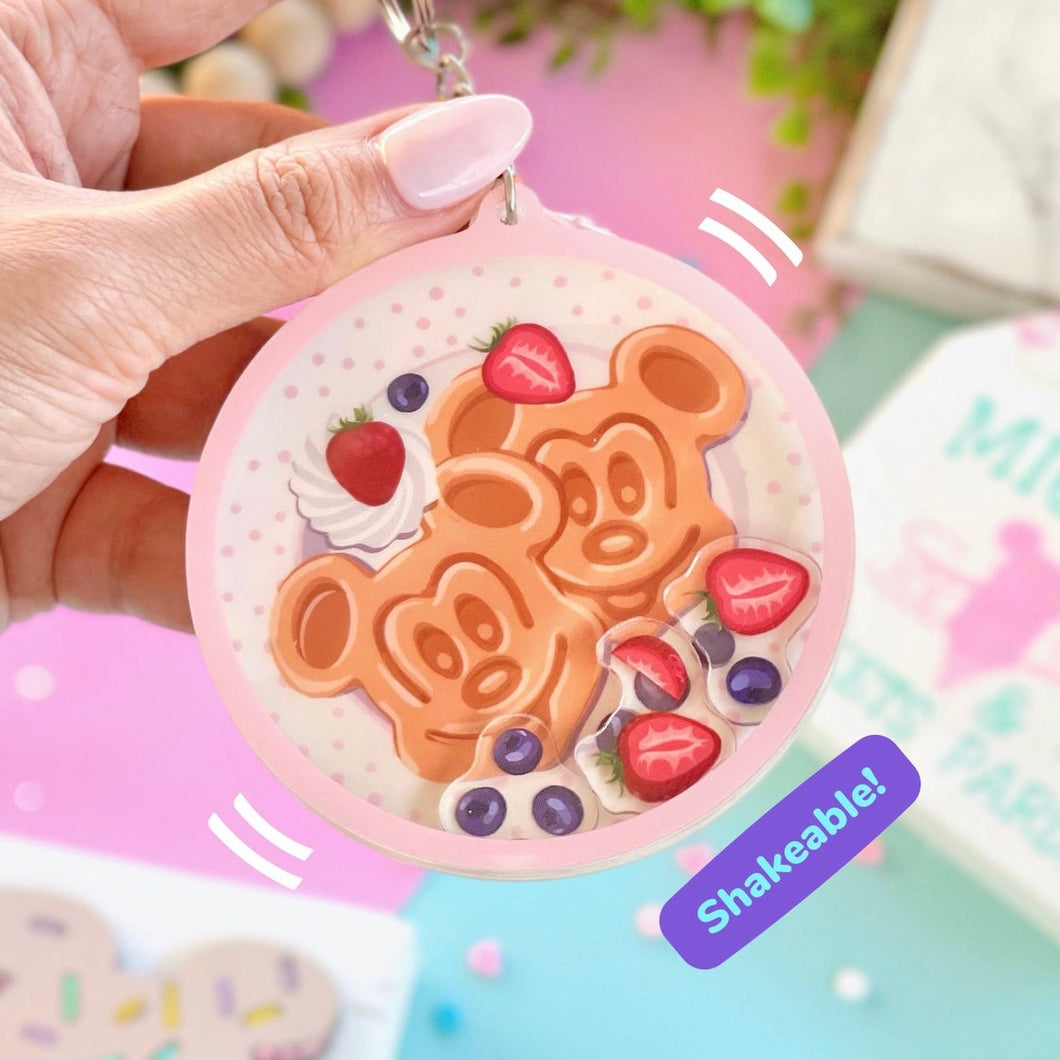 Mickey Waffles Shaker Acrylic Charm