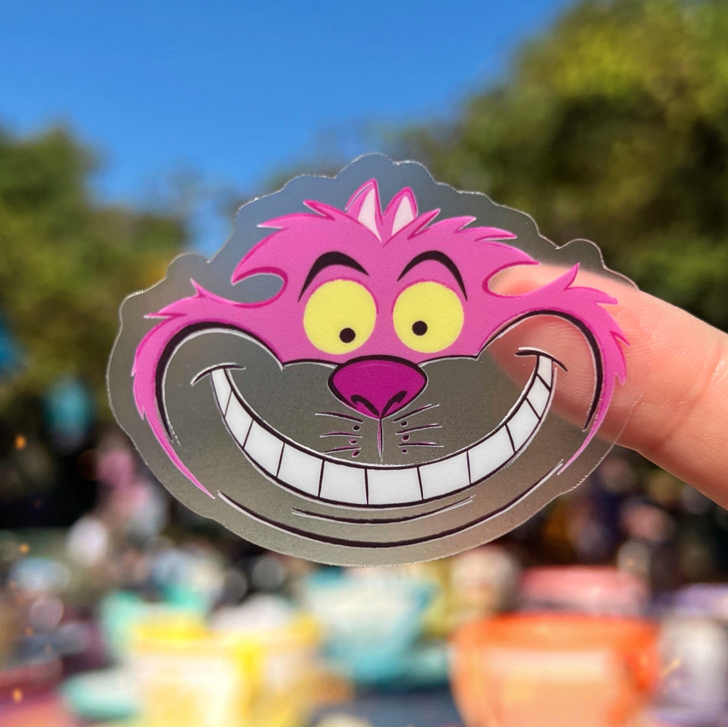 Cheshire Cat Grin Transparent Sticker
