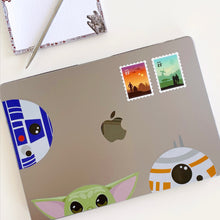 Load image into Gallery viewer, Princess Leia &amp; Han Solo Postage Stamp Sticker
