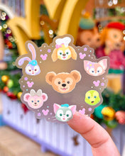 Load image into Gallery viewer, Duffy &amp; Friends Wreath Transparent  Sticker
