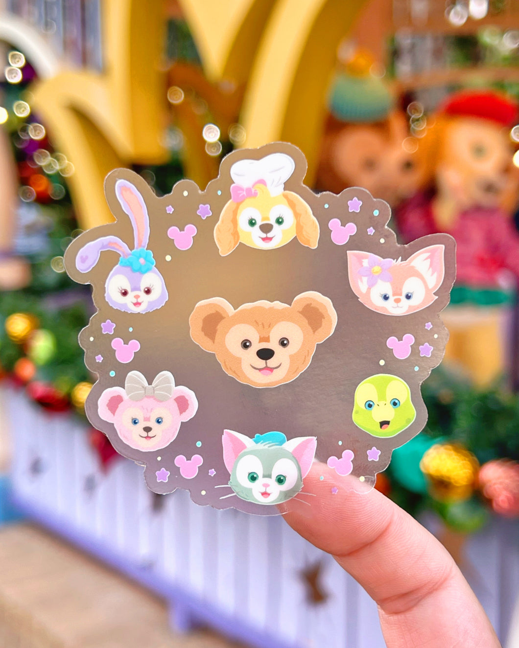 Duffy & Friends Wreath Transparent  Sticker