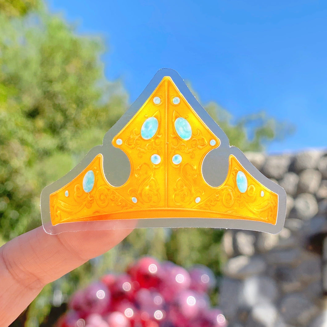 Aurora Sleeping Beauty Crown Transparent Stickers